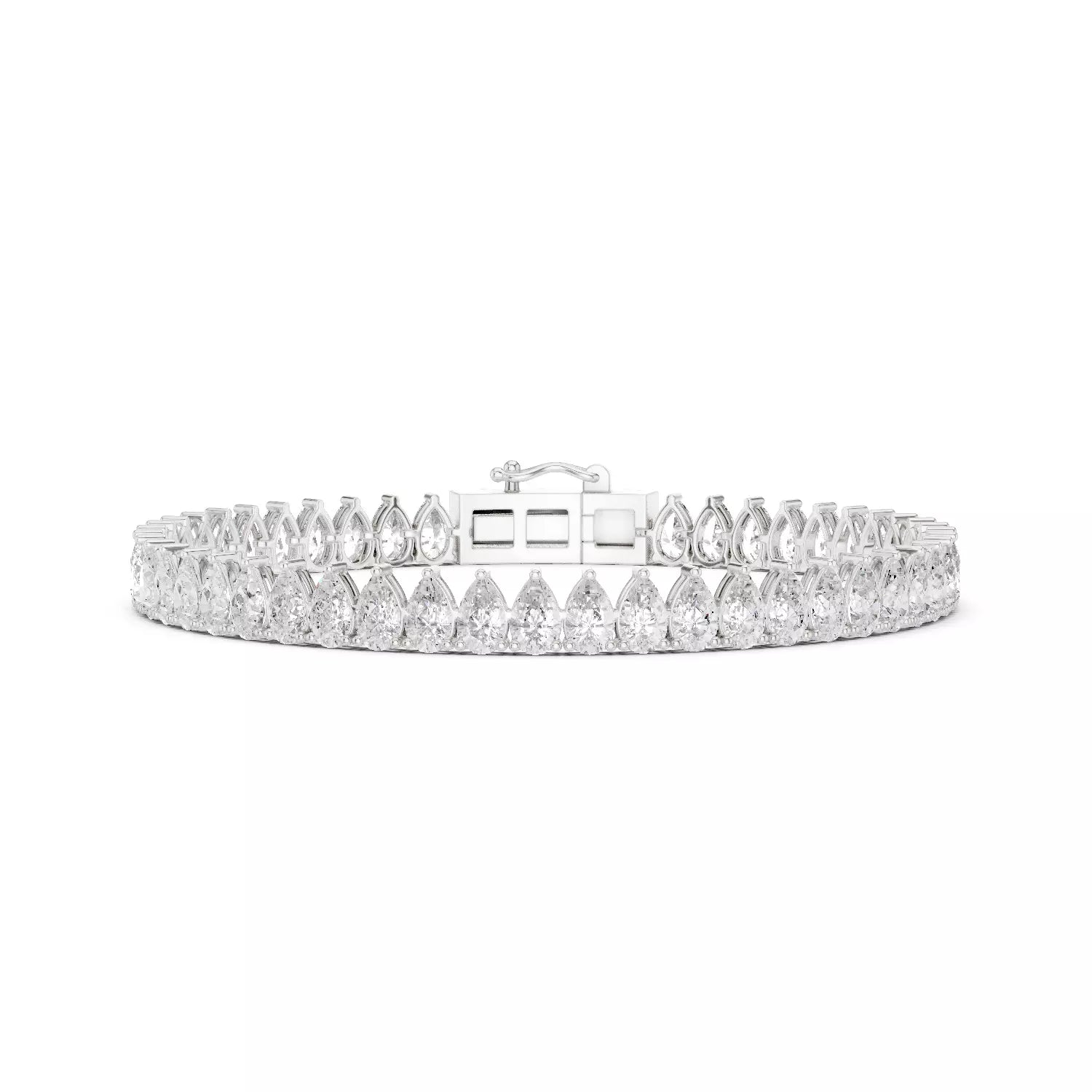 Classic Pear Diamond Tennis Bracelet – 10.00ct