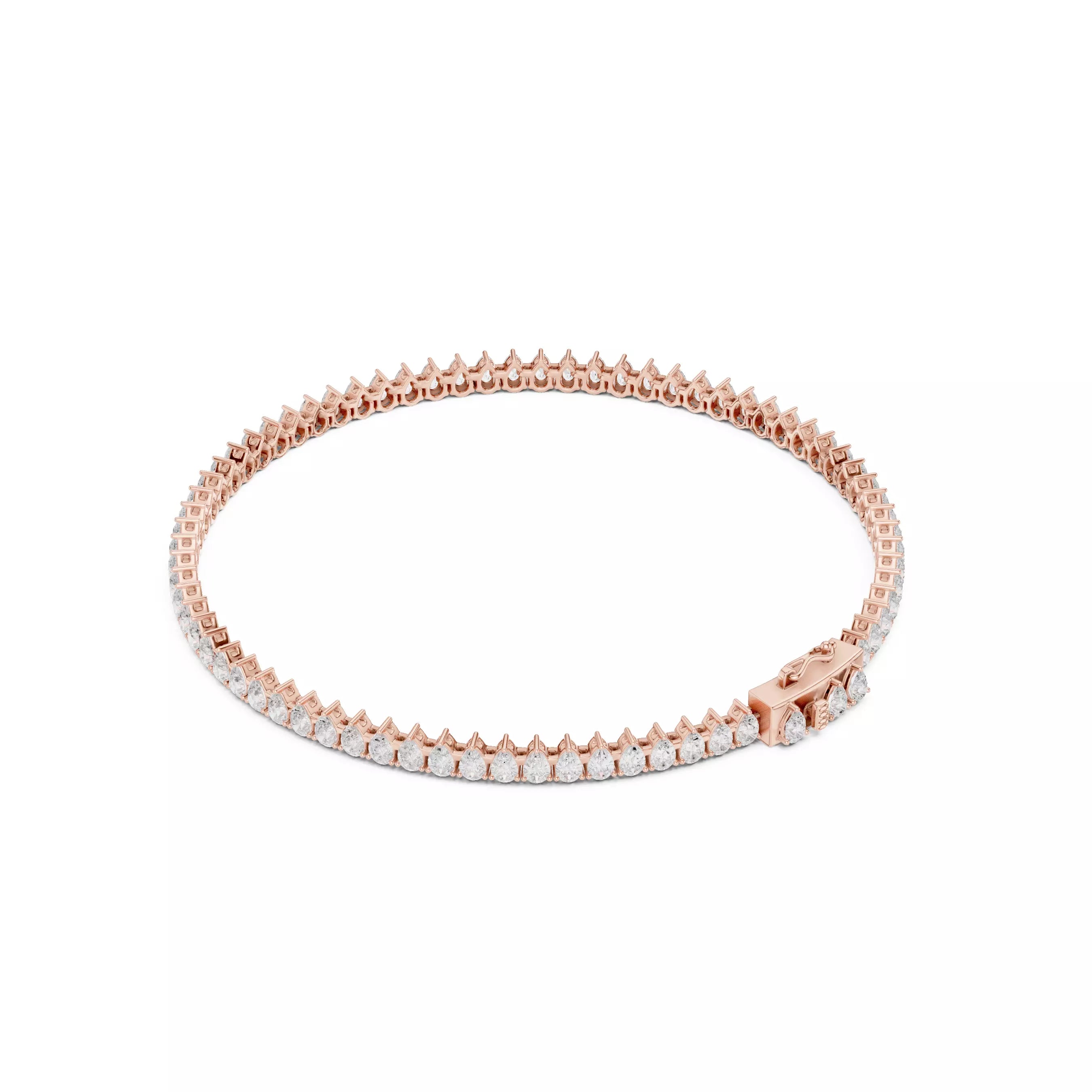 Classic Pear Diamond Tennis Bracelet – 4.00ct