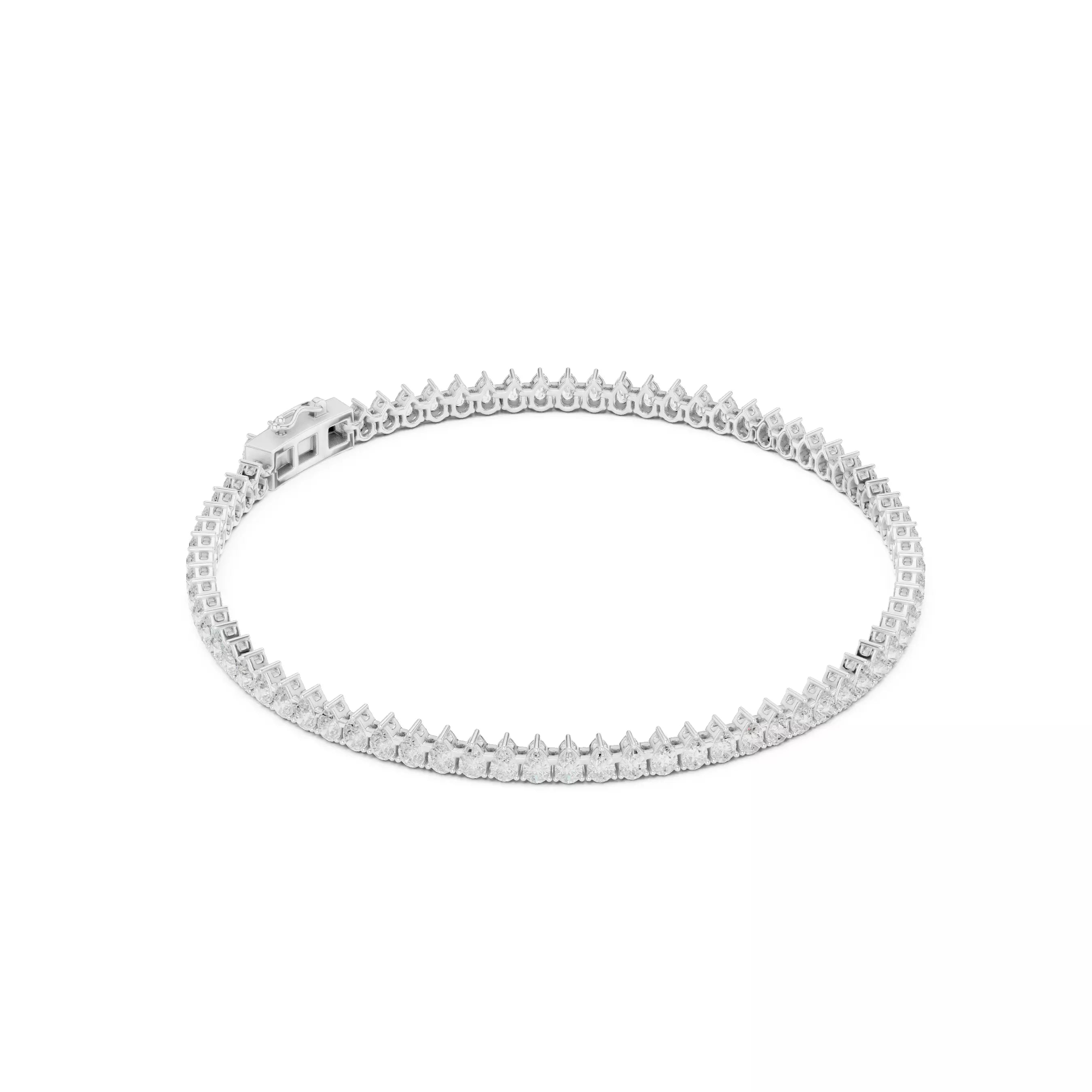 Classic Pear Diamond Tennis Bracelet – 4.00ct