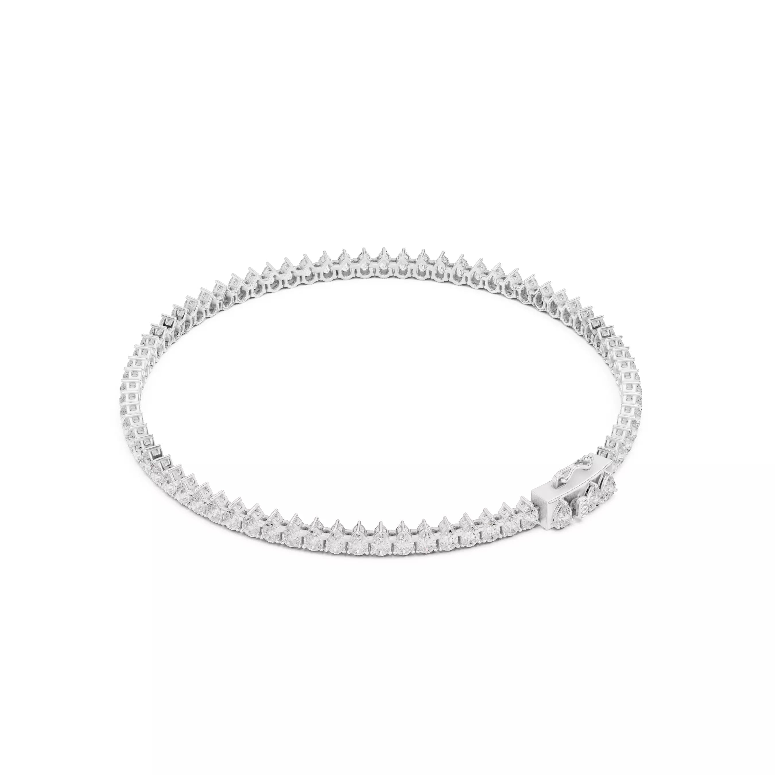 Classic Pear Diamond Tennis Bracelet – 4.00ct
