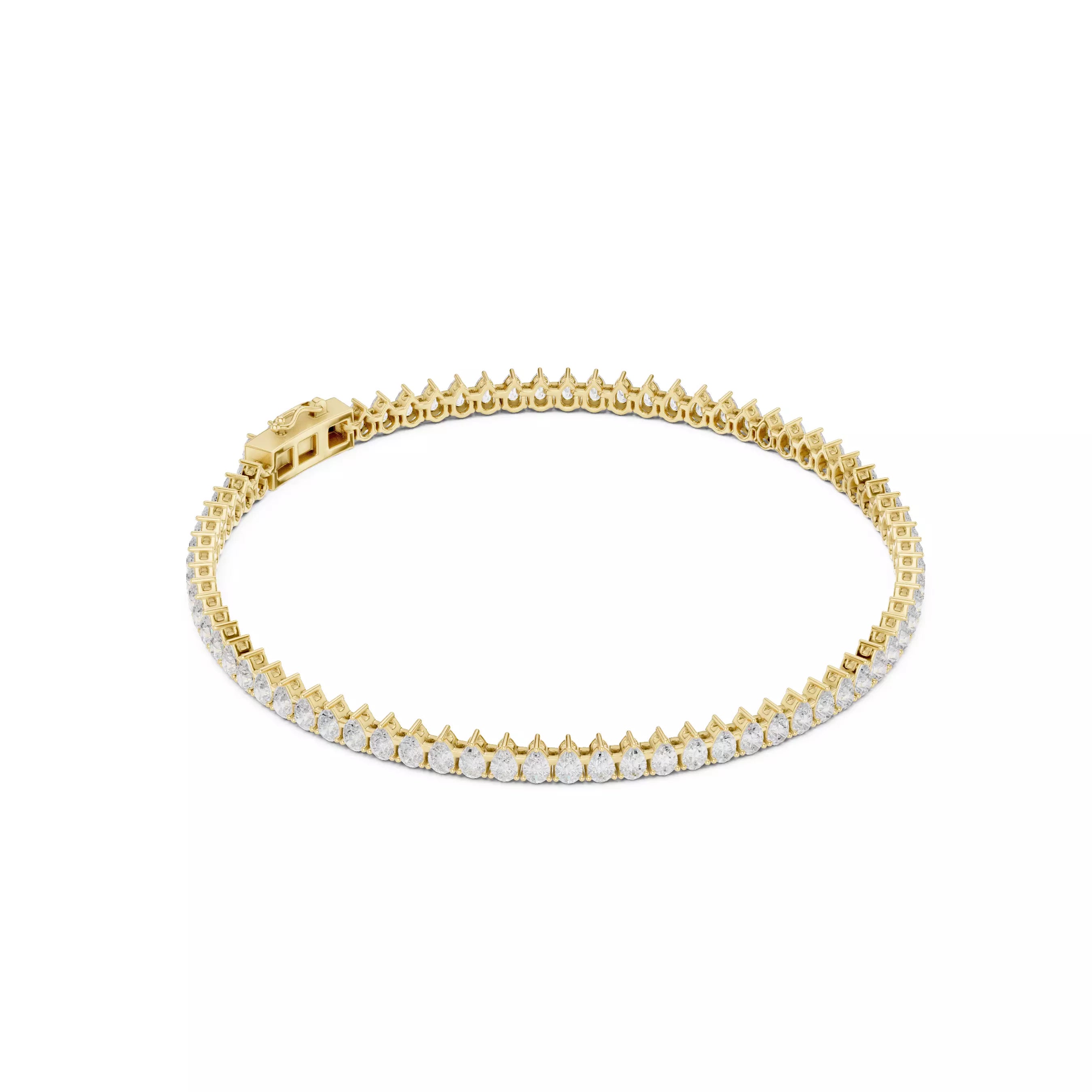 Classic Pear Diamond Tennis Bracelet – 4.00ct
