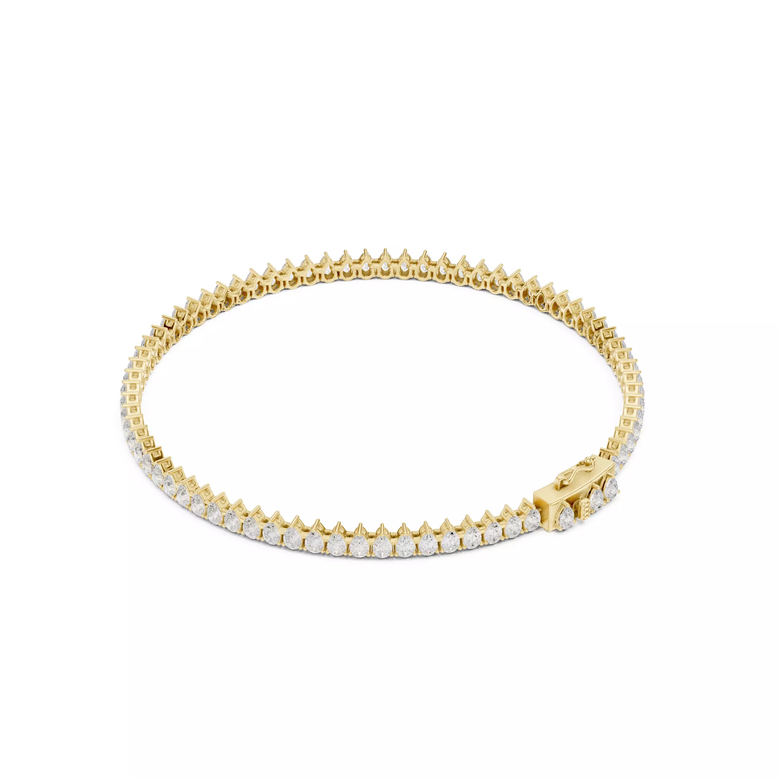 Classic Pear Diamond Tennis Bracelet – 4.00ct