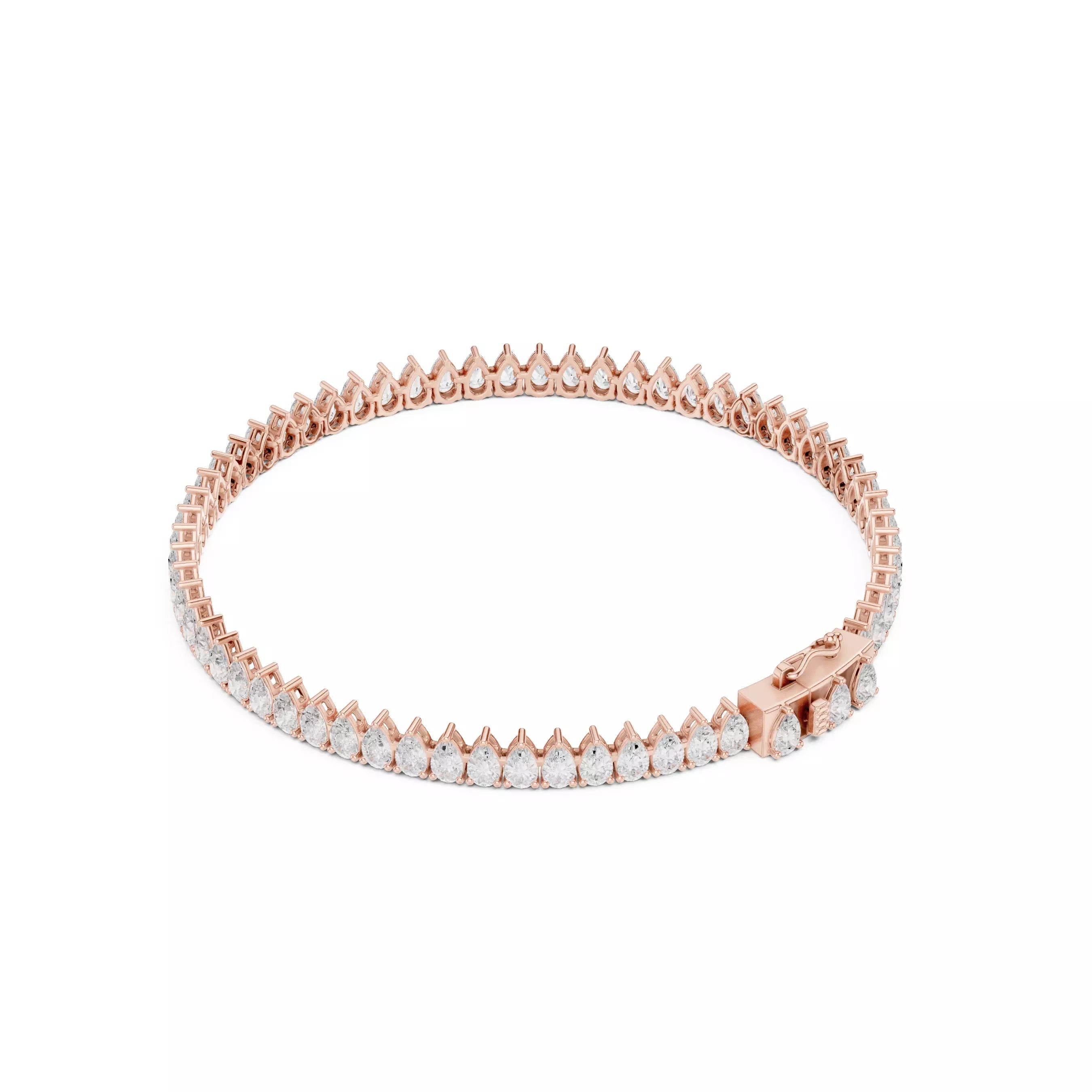 Classic Pear Diamond Tennis Bracelet – 6.00ct