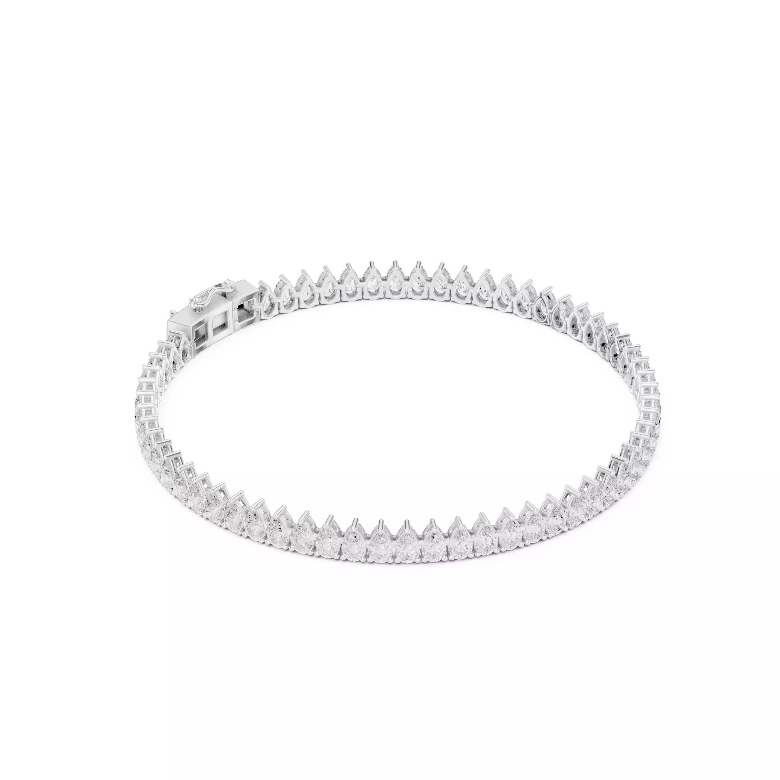 Classic Pear Diamond Tennis Bracelet – 6.00ct