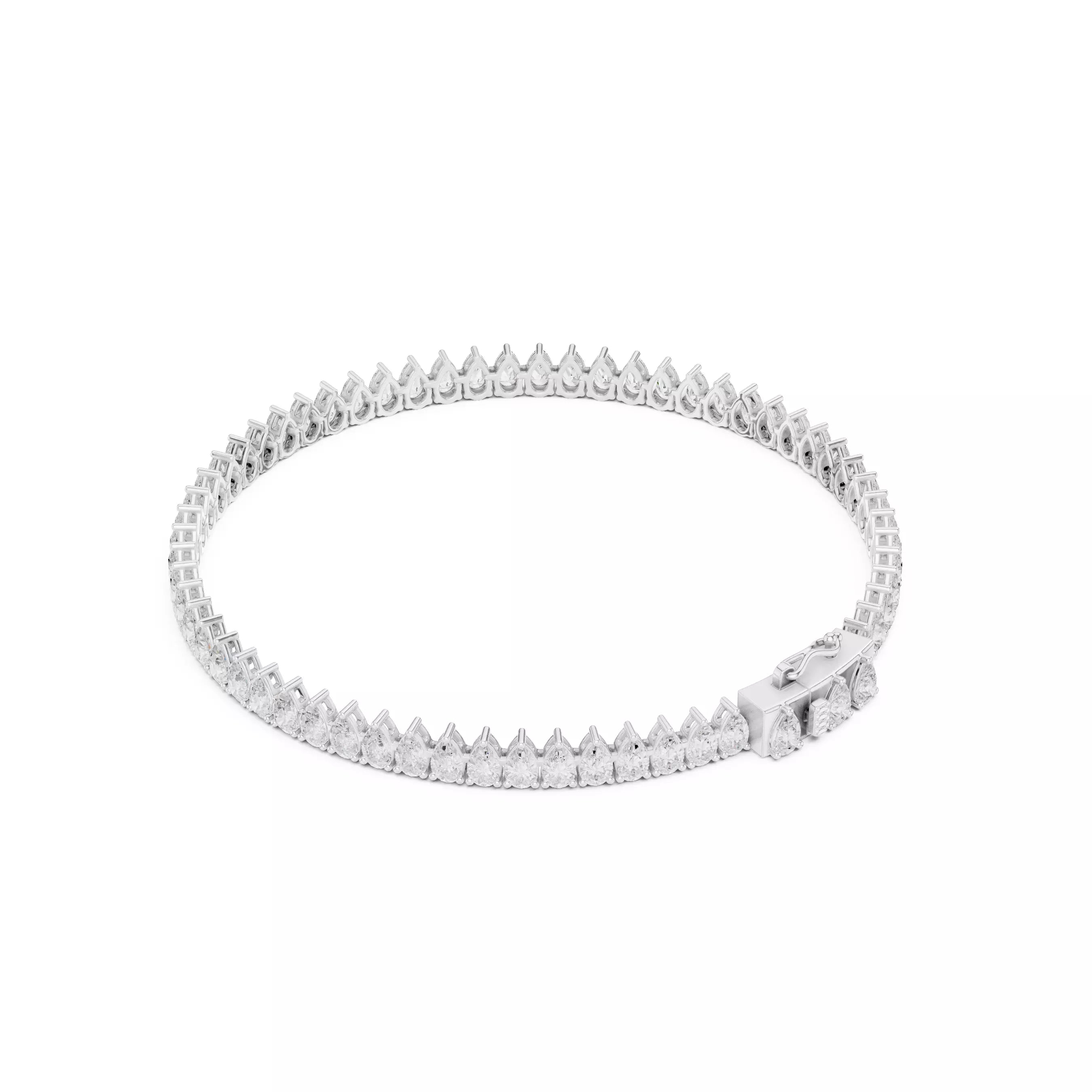 Classic Pear Diamond Tennis Bracelet – 6.00ct