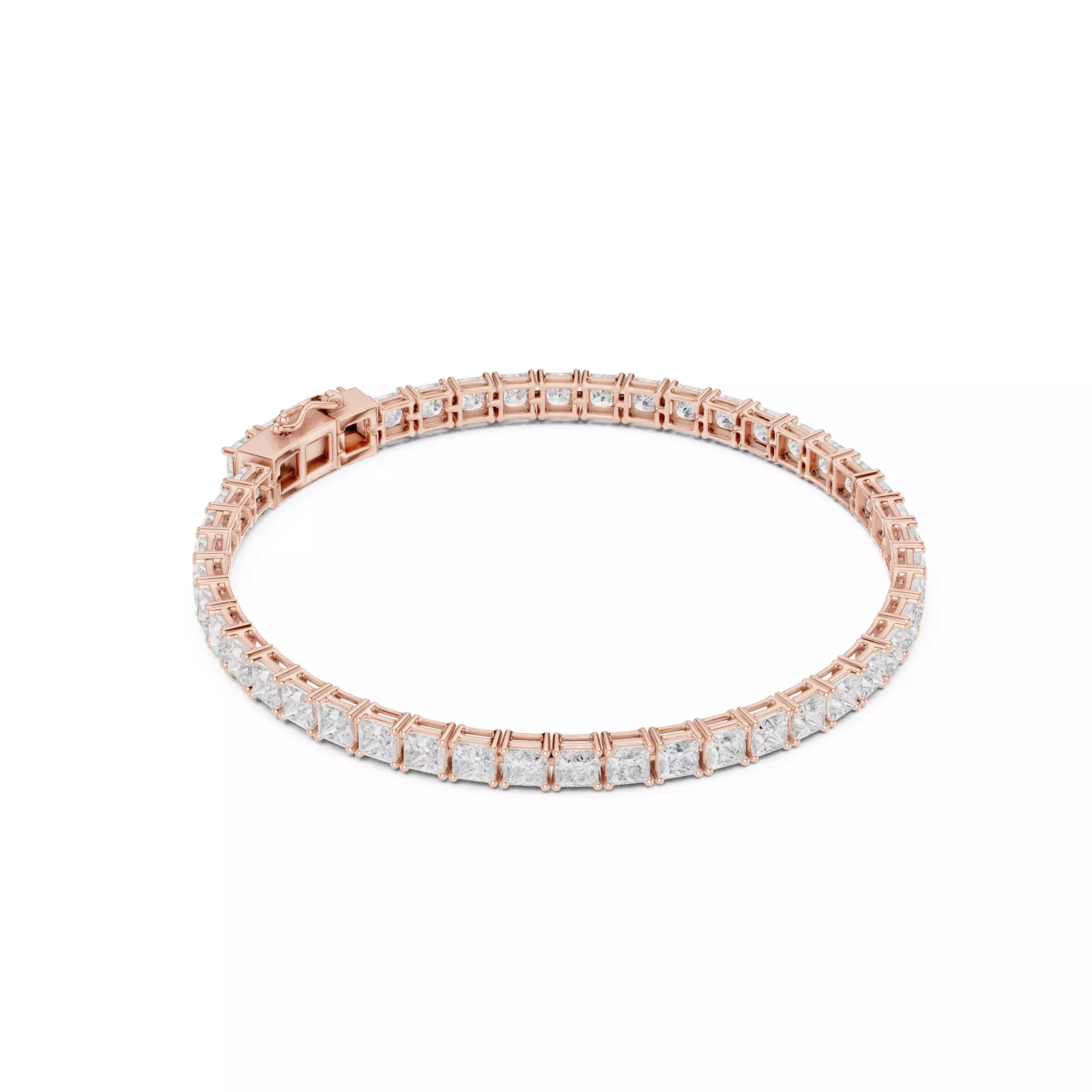 Classic Princess Diamond Tennis Bracelet – 10.00ct
