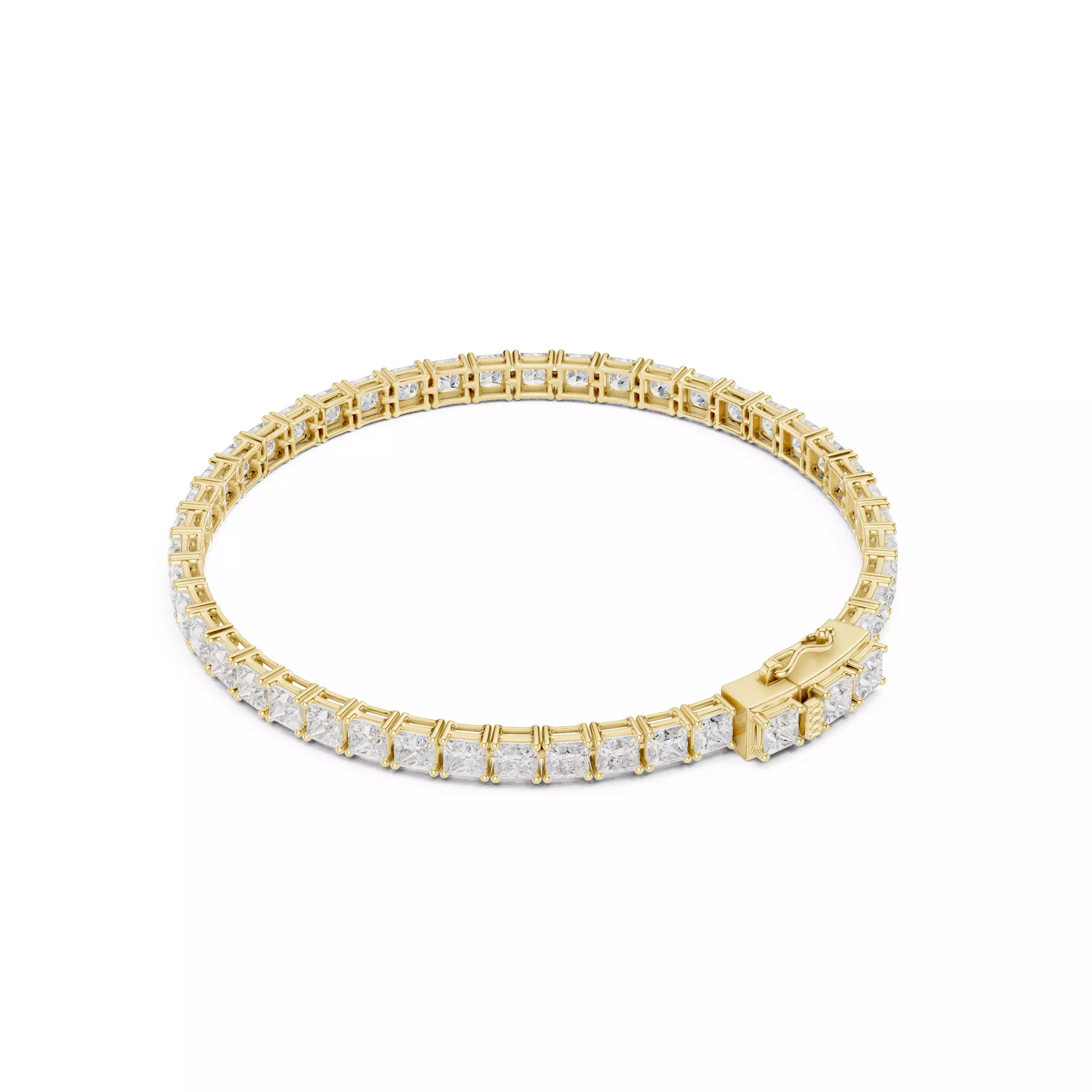 Classic Princess Diamond Tennis Bracelet – 10.00ct