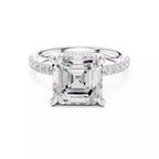 Double Halo Pavé - Asscher