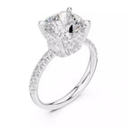 Double Halo Pavé - Cushion