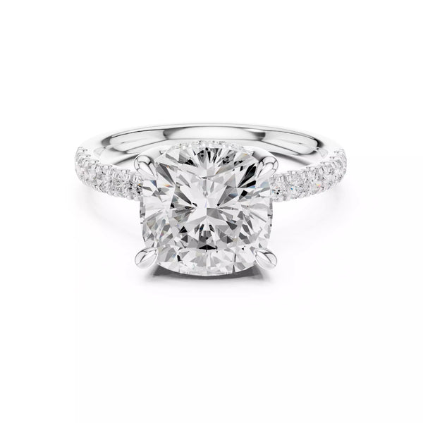 Double Halo Pavé - Cushion