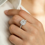 Double Halo Pavé - Cushion