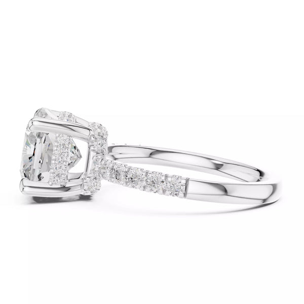 Double Halo Pavé - Cushion