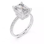 Double Halo Pavé - Emerald