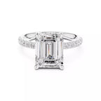 Double Halo Pavé - Emerald