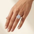 Double Halo Pavé - Emerald
