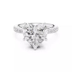 Double Halo Pavé - Heart
