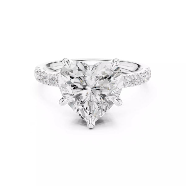 Double Halo Pavé - Heart