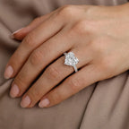 Double Halo Pavé - Heart