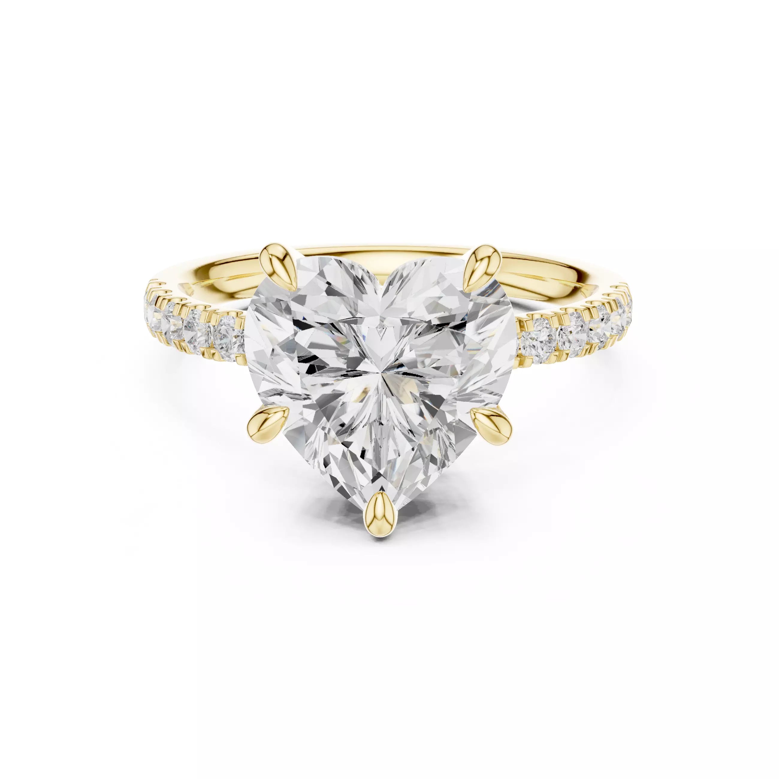 Double Halo Pavé - Heart