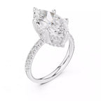 Double Halo Pavé - Marquise