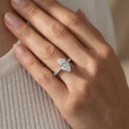 Double Halo Pavé - Marquise