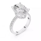 Double Halo Pavé - Oval