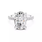 Double Halo Pavé - Oval