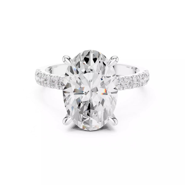 Double Halo Pavé - Oval