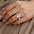 Double Halo Pavé - Oval