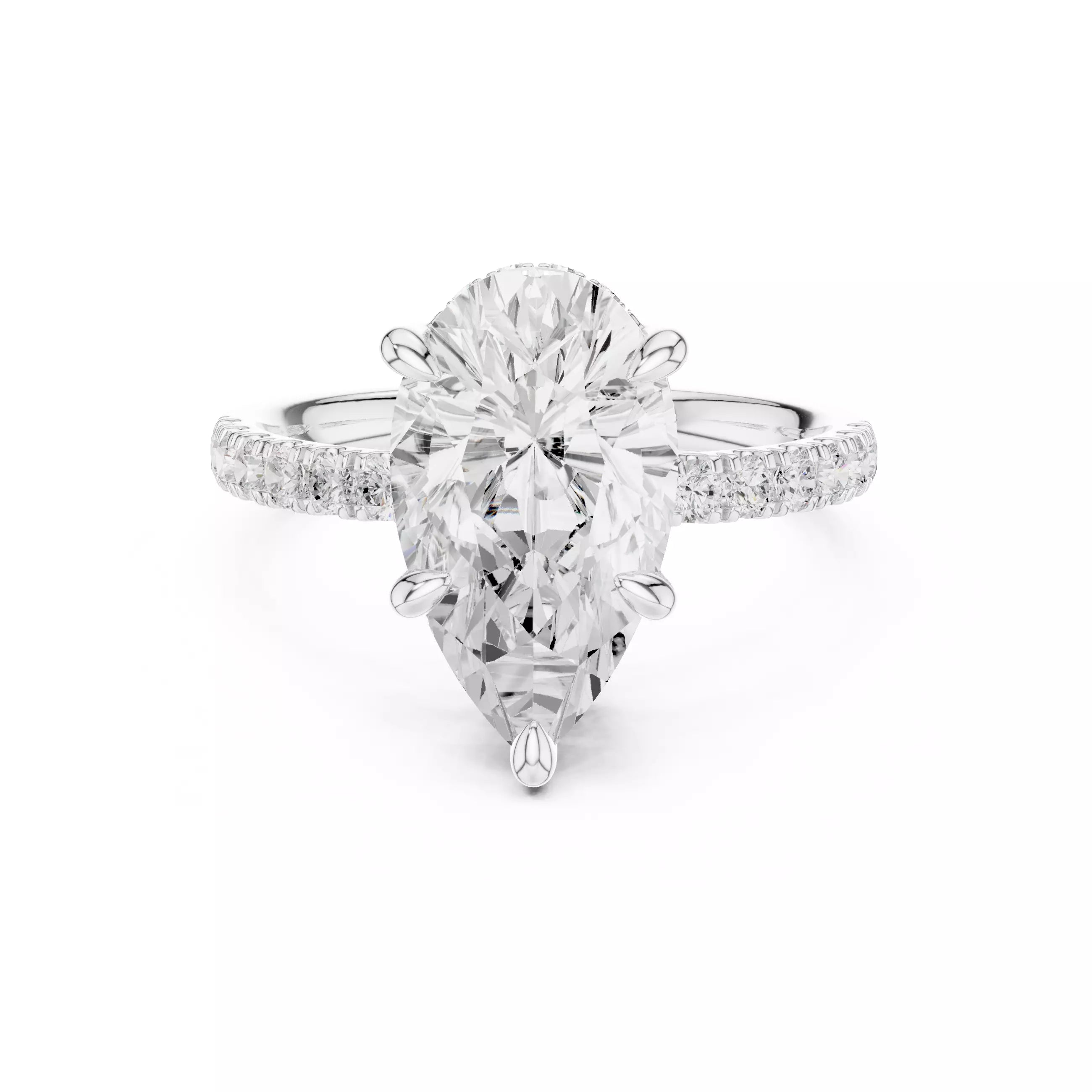 Double Halo Pavé - Pear