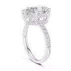 Double Halo Pavé - Pear