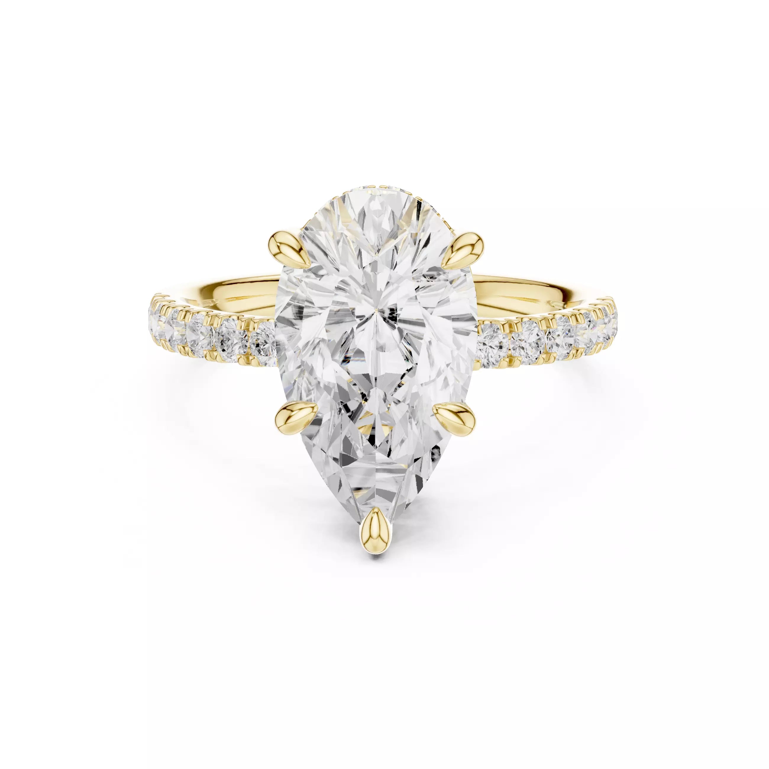 Double Halo Pavé - Pear