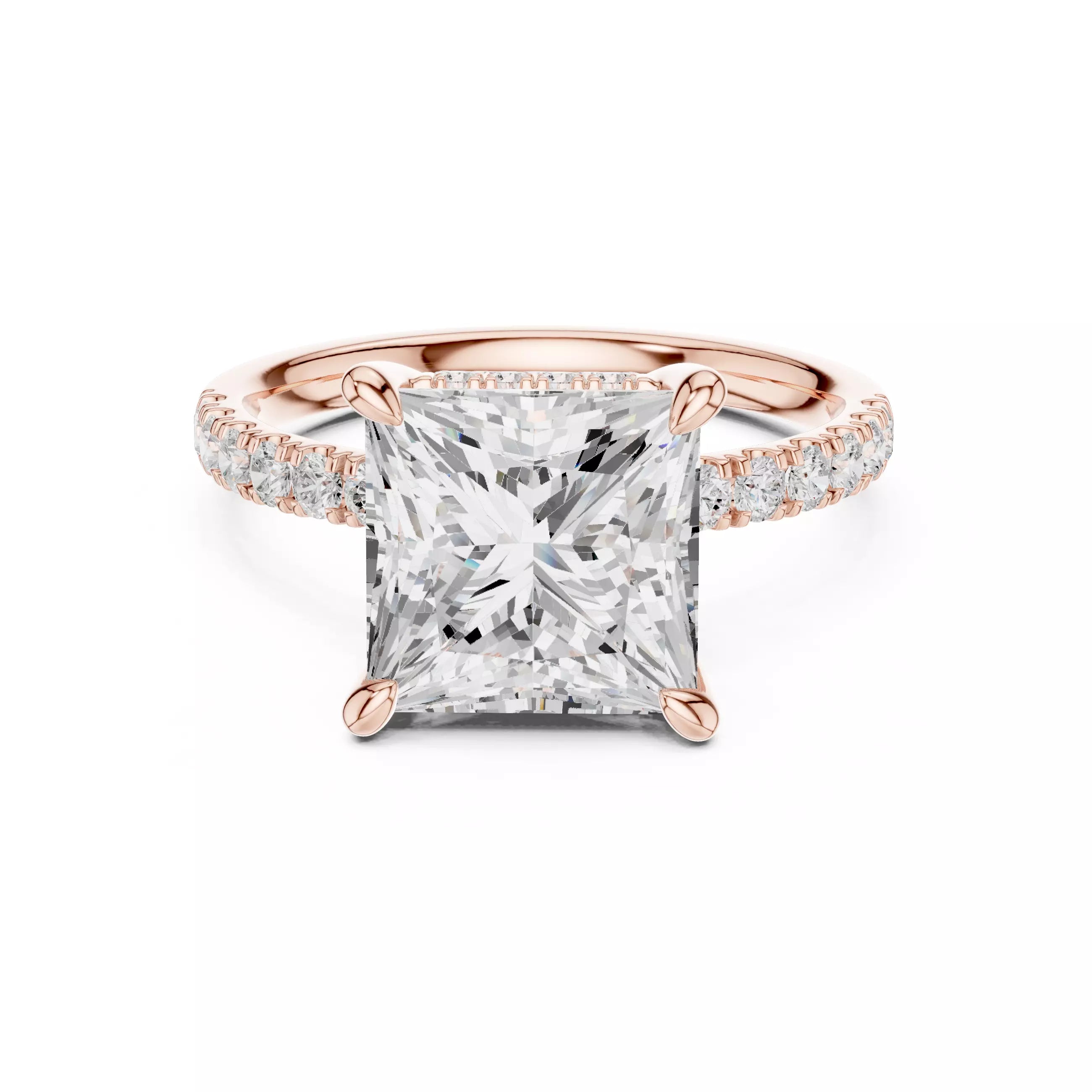 Double Halo Pavé - Princess