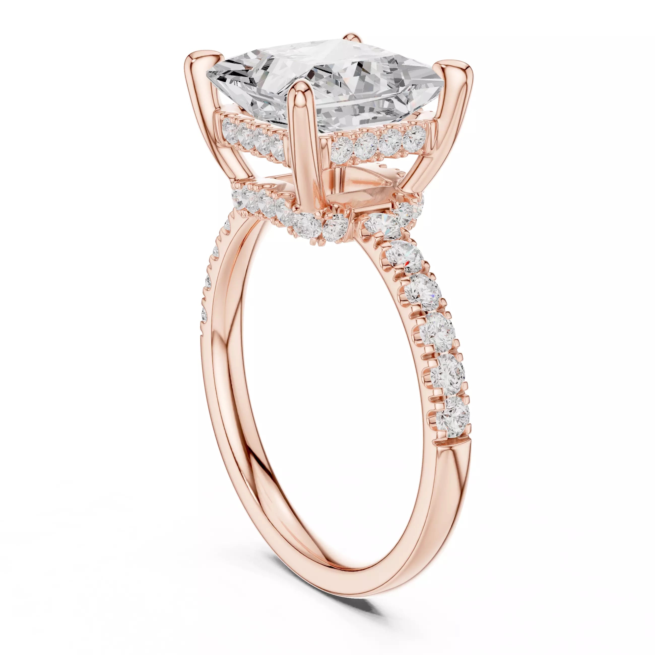 Double Halo Pavé - Princess