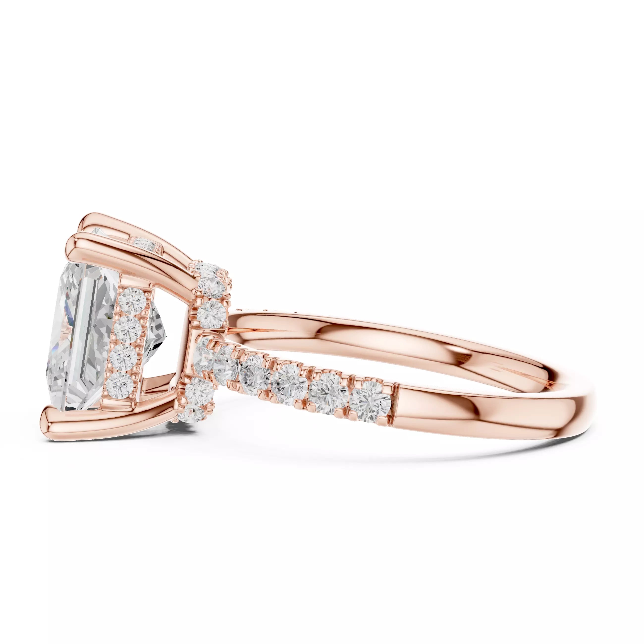 Double Halo Pavé - Princess