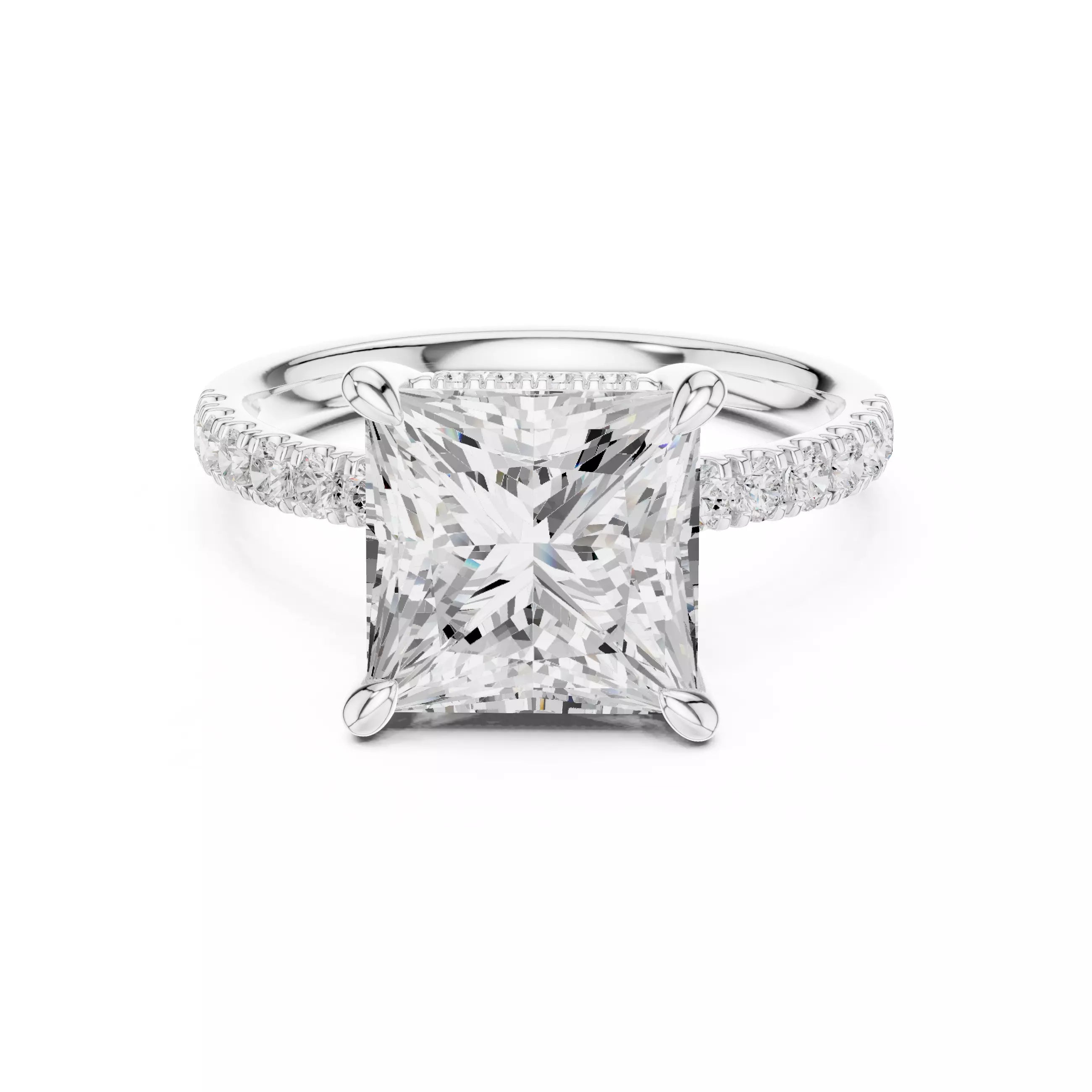 Double Halo Pavé - Princess