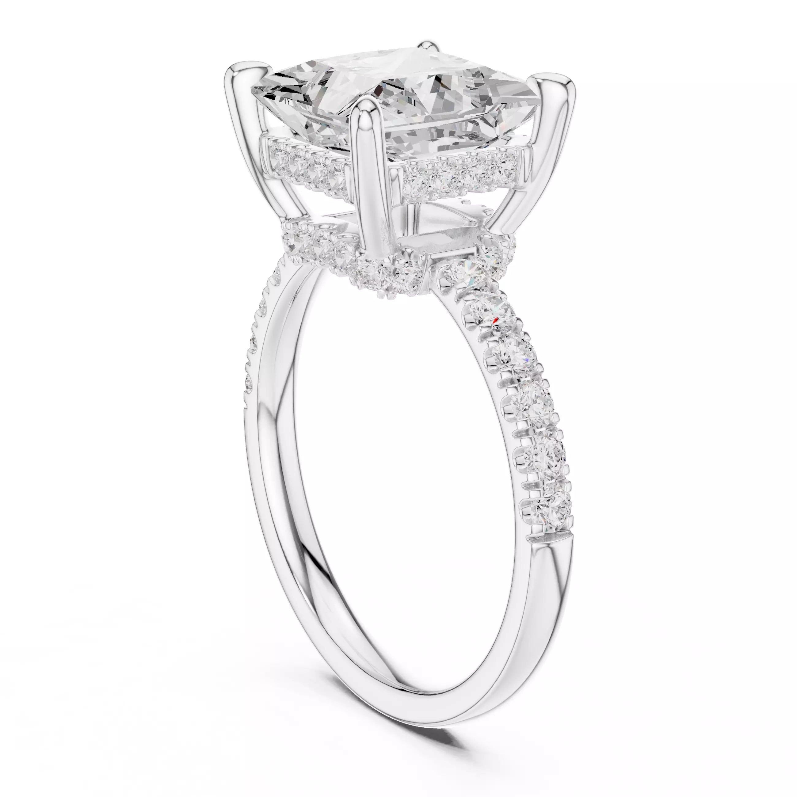 Double Halo Pavé - Princess