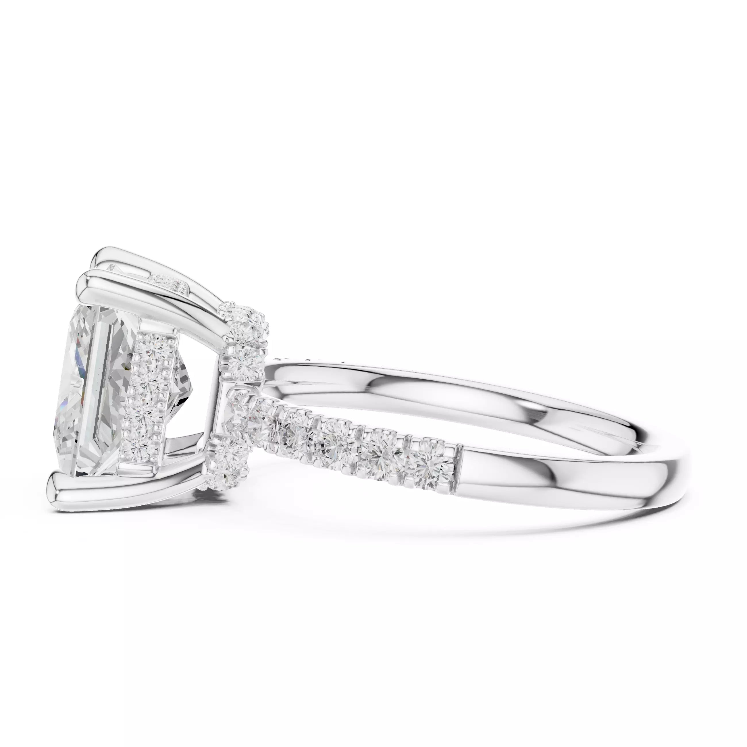 Double Halo Pavé - Princess