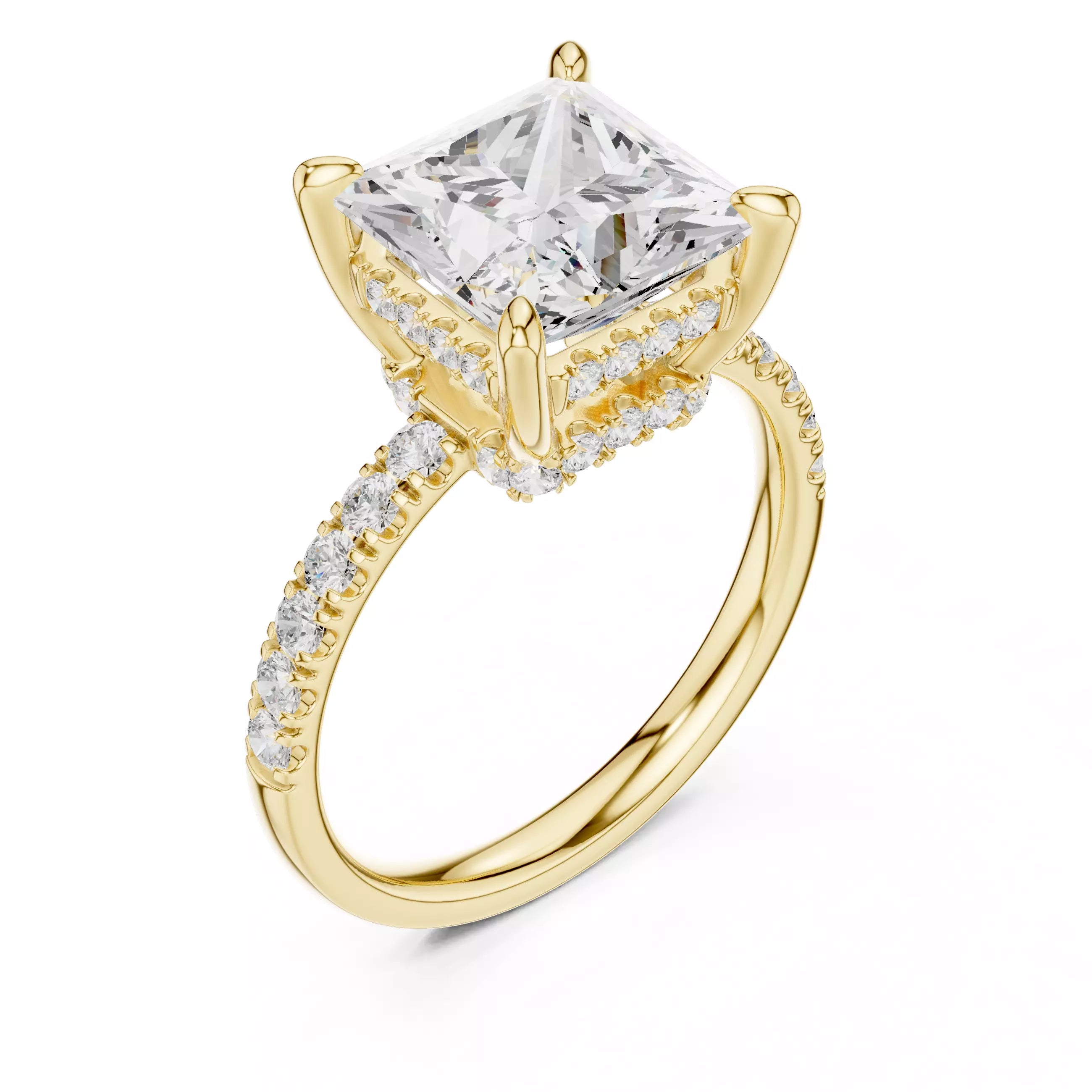 Double Halo Pavé - Princess
