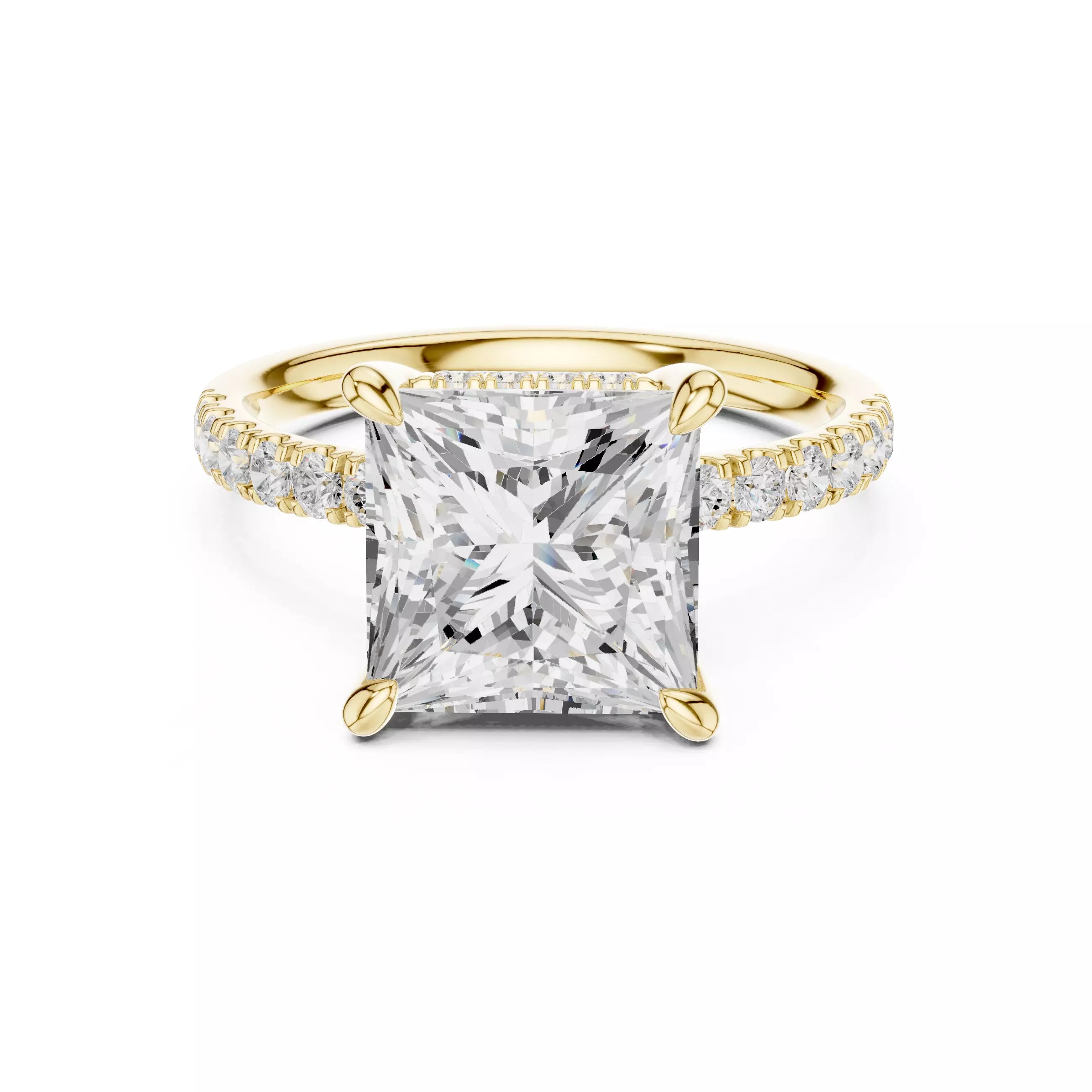 Double Halo Pavé - Princess