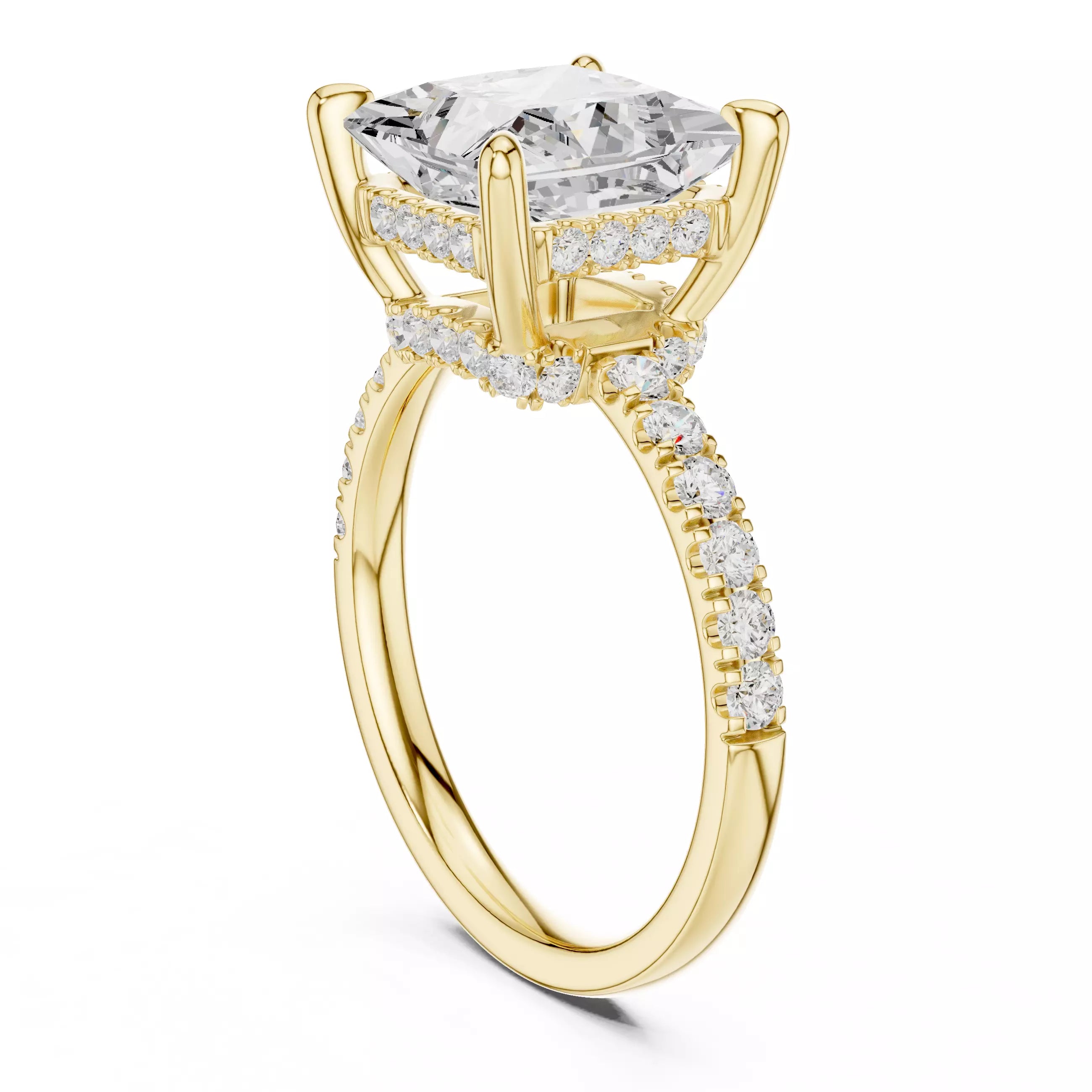 Double Halo Pavé - Princess