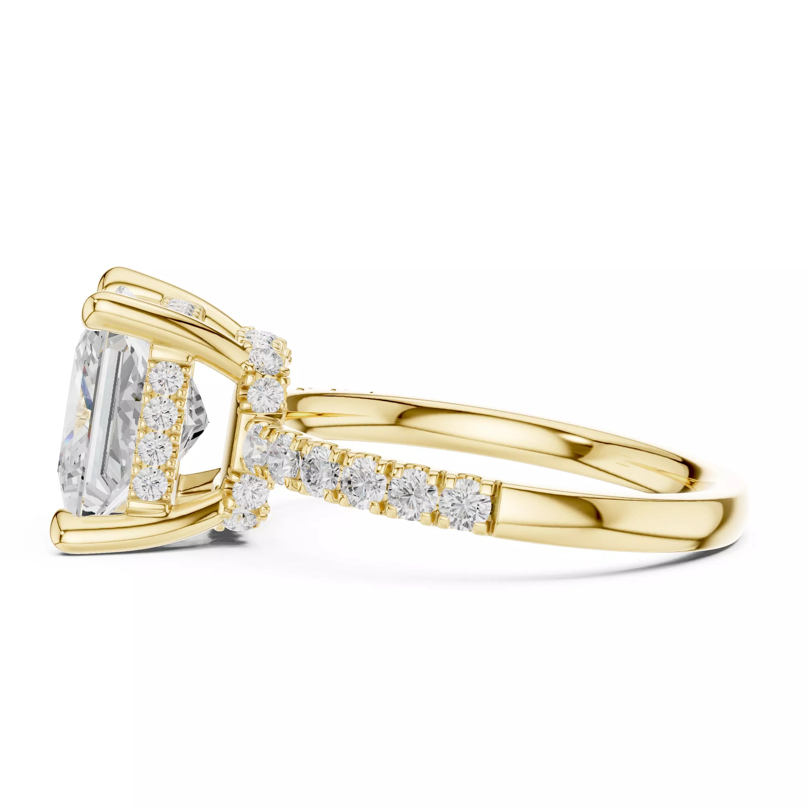 Double Halo Pavé - Princess