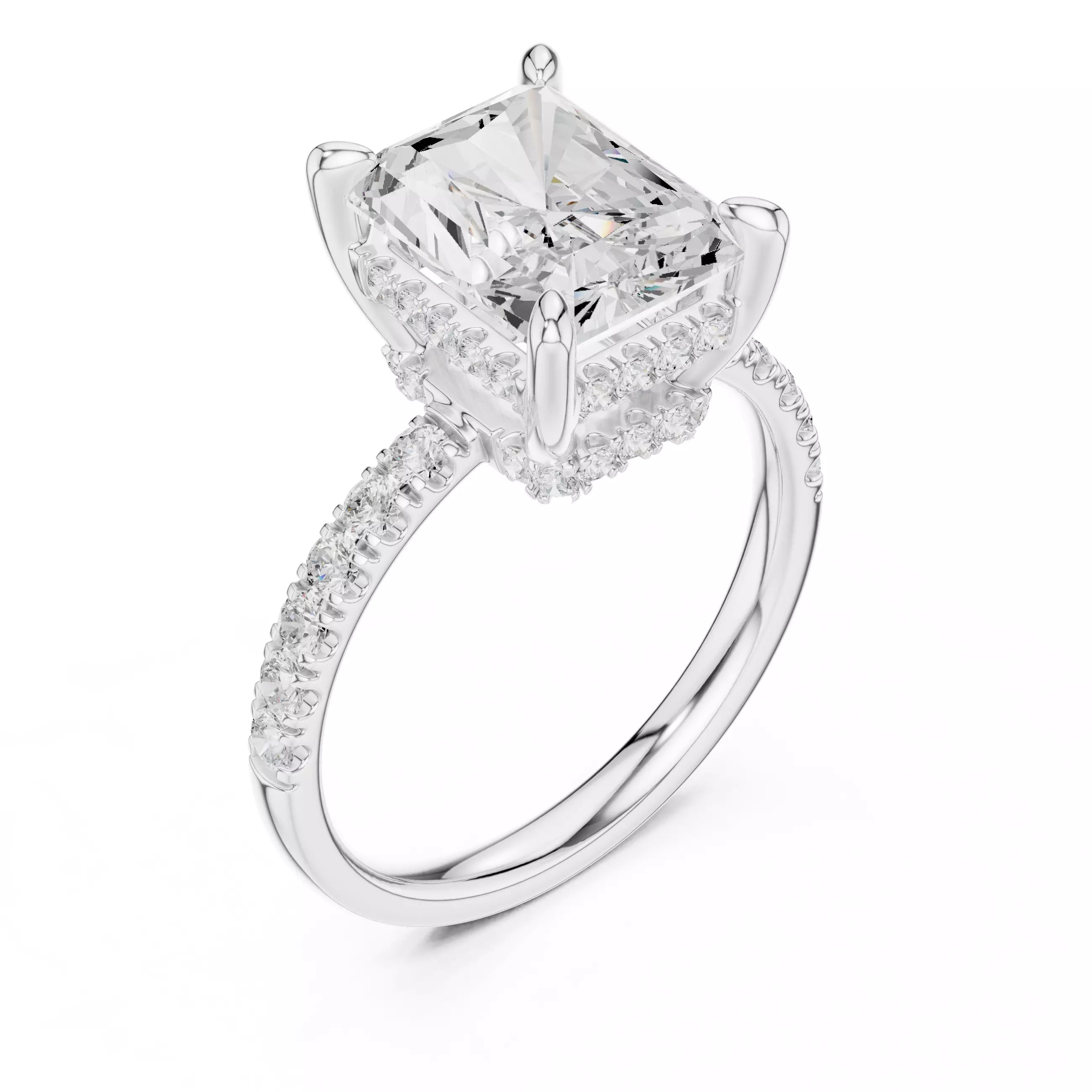 Double Halo Pavé - Radiant