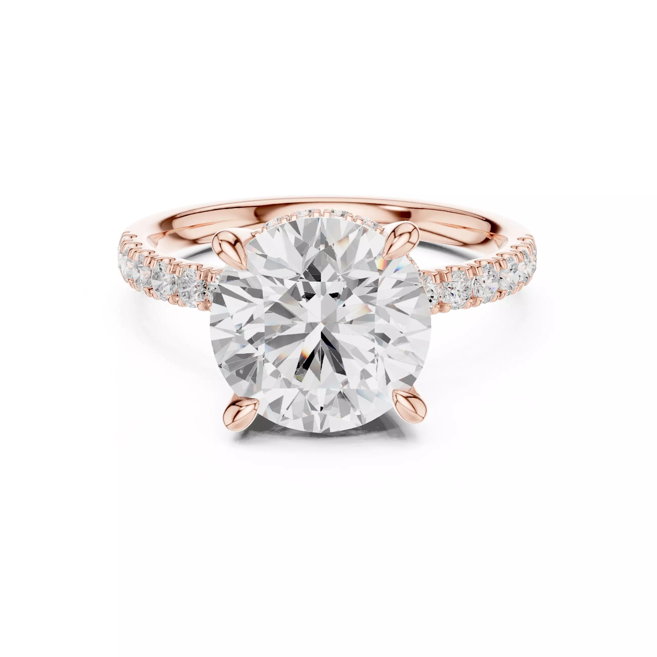 Double Halo Pavé - Round