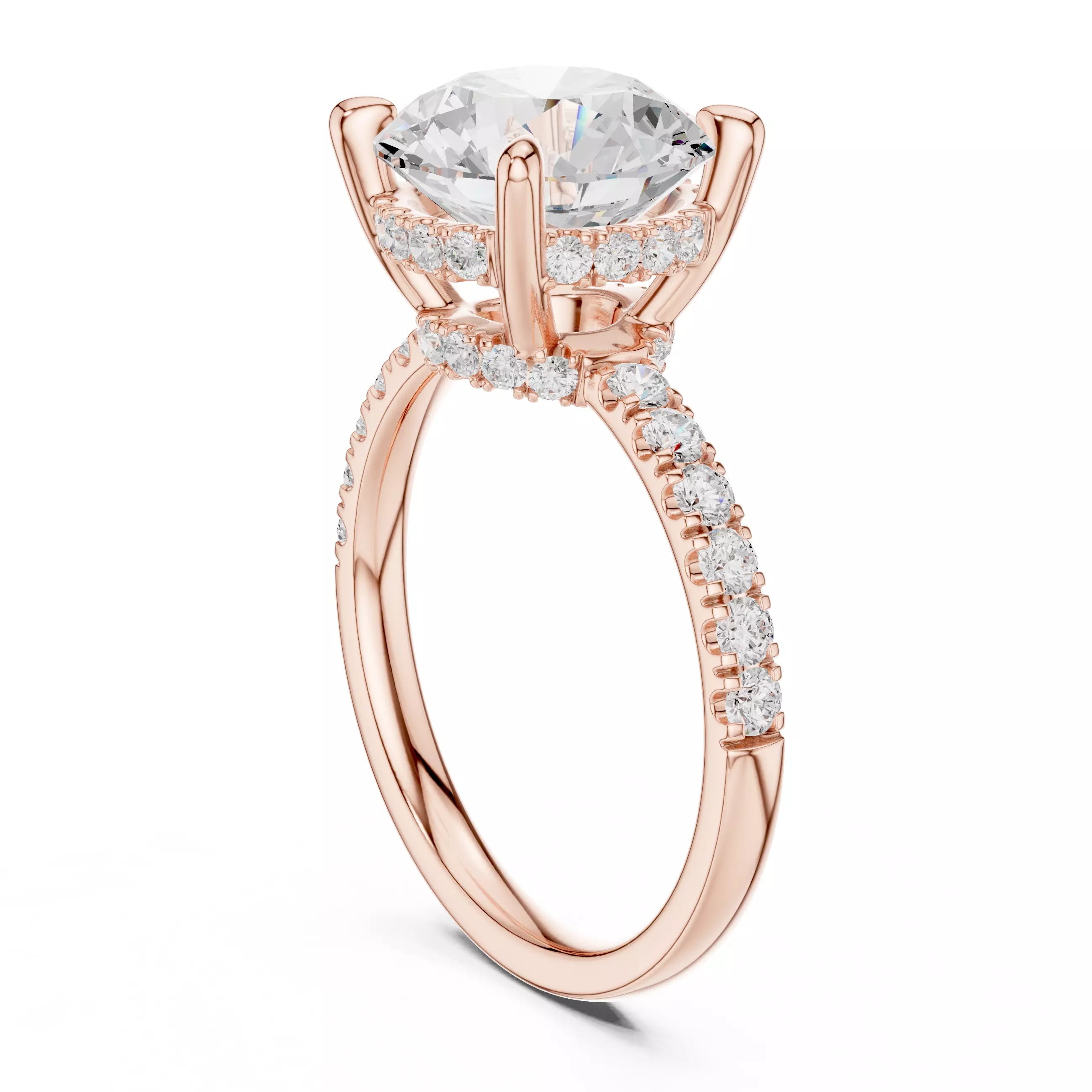 Double Halo Pavé - Round