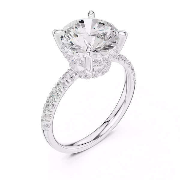 Double Halo Pavé - Round