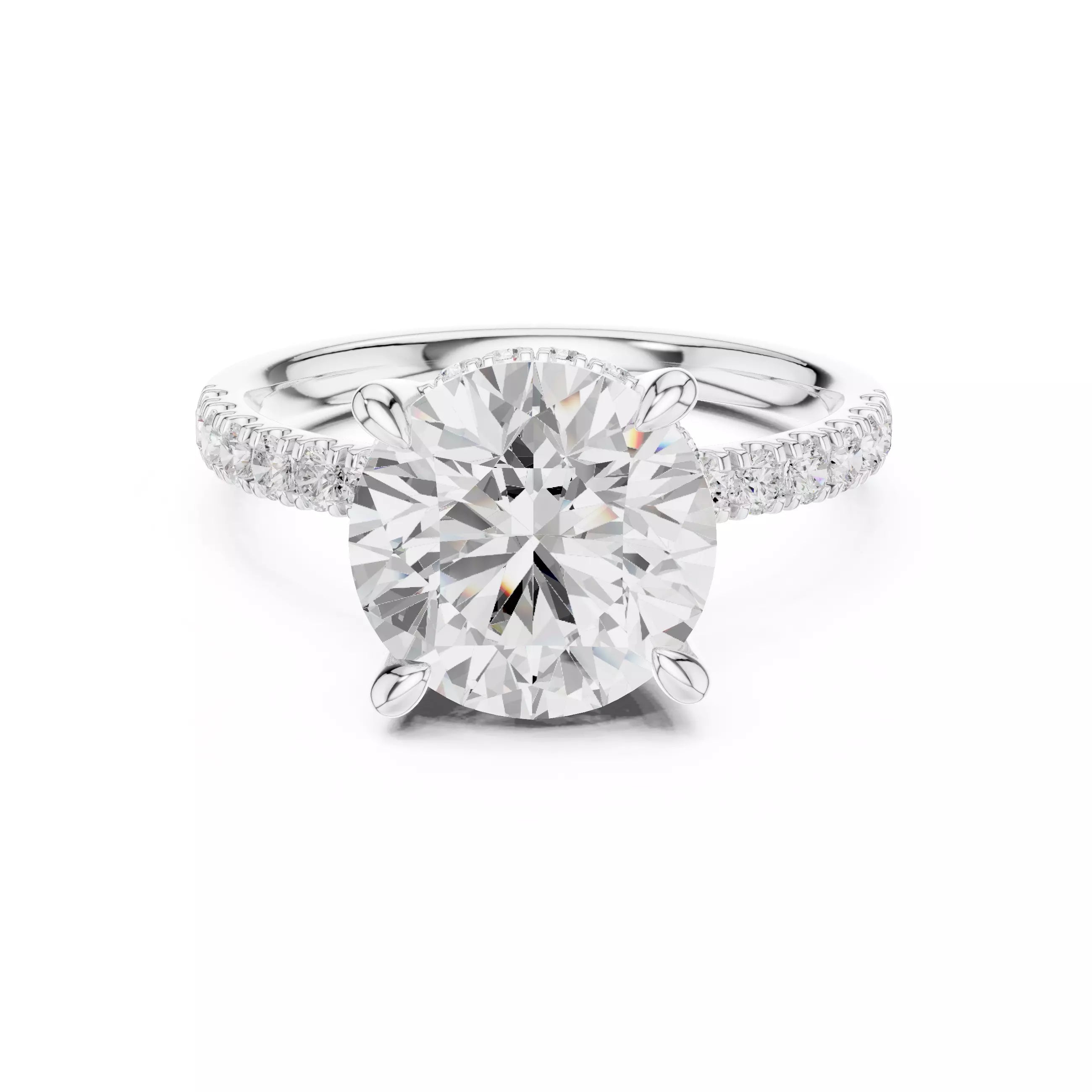 Double Halo Pavé - Round