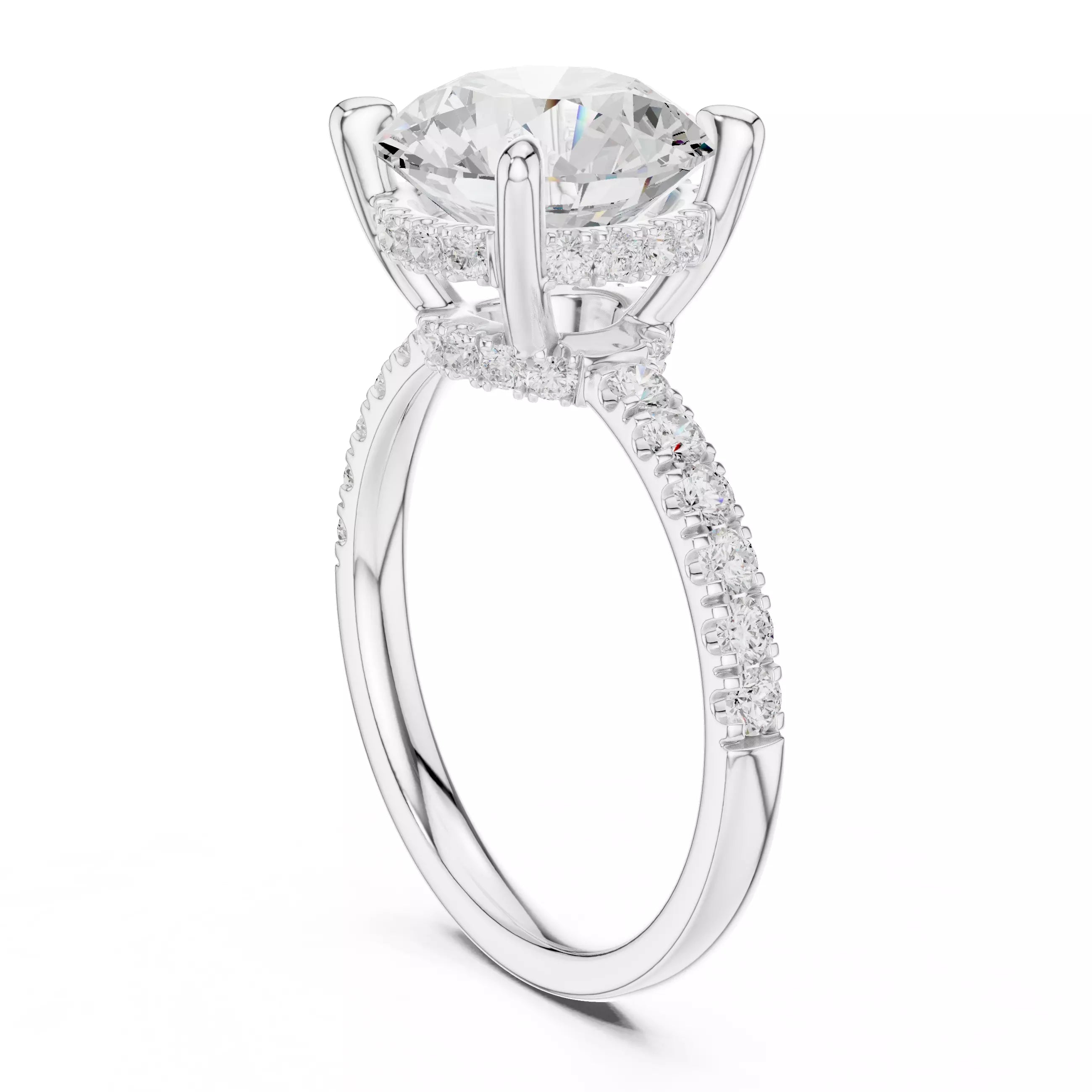 Double Halo Pavé - Round