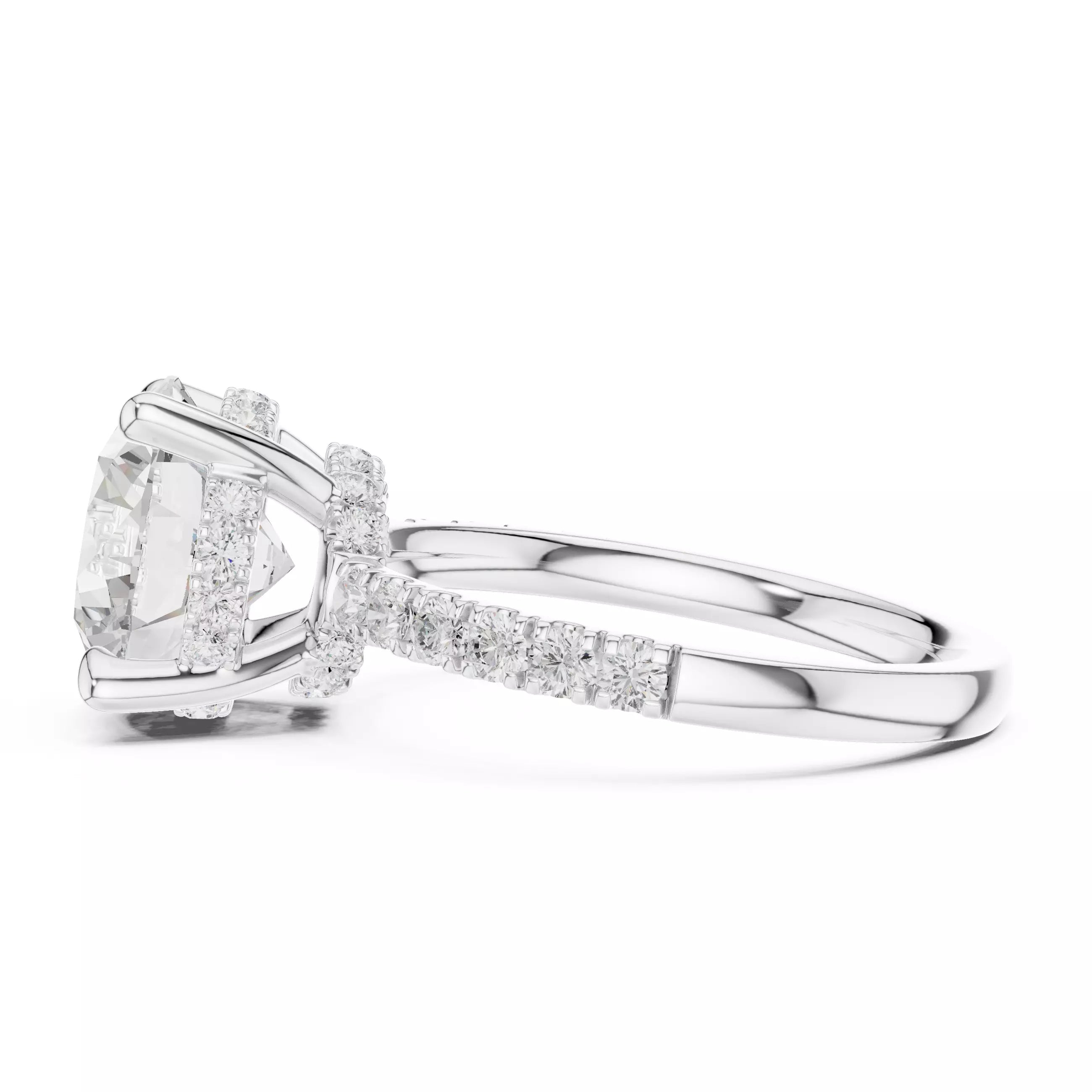 Double Halo Pavé - Round