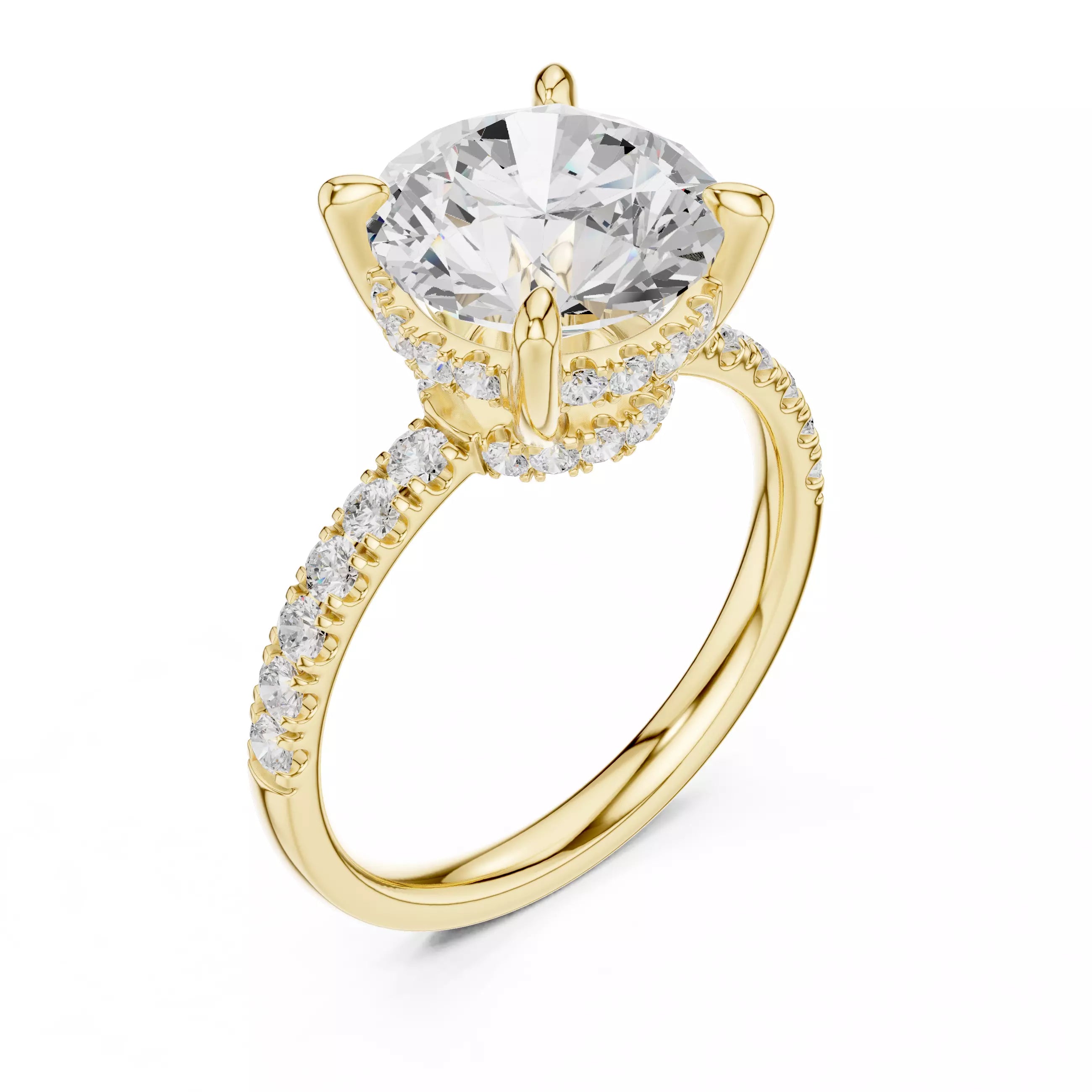 Double Halo Pavé - Round